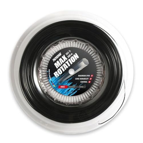 Topspin Tennissaite Max Rotation - 300m 'The Flying High' Tennis-Saite für Hohes Spin-Potenzial, Saitenstärke:1.37 mm von Topspin