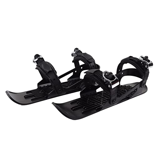 Mini-Ski-Skates Für Kinder, Mini-Schneeschuhe, Verstellbare Skiboards Zur Befestigung an Skischuhen Für Kinder, Winter-Abfahrtspisten, Outdoor-Skisport, Ski-Werkzeuge(Schwarz) von Topyond