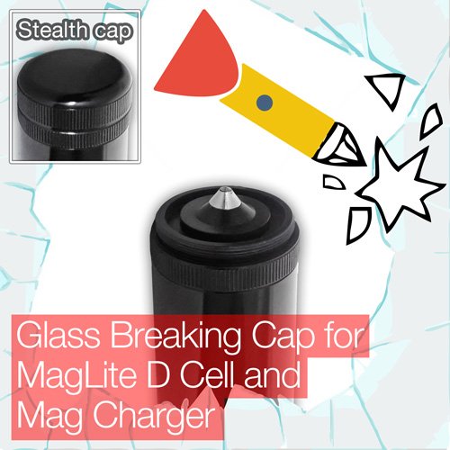 Stealthy Glass Breaking End / Tail Cap MagLite D Cell Mag Charger Torch/Taschenlampe von TorchUpgrades