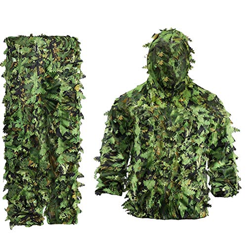 Torribala Sticky Flower Leaves Camouflage Anzug Jagd Anzug Woodland Camouflage Universal Camo Set (B) von Torribala