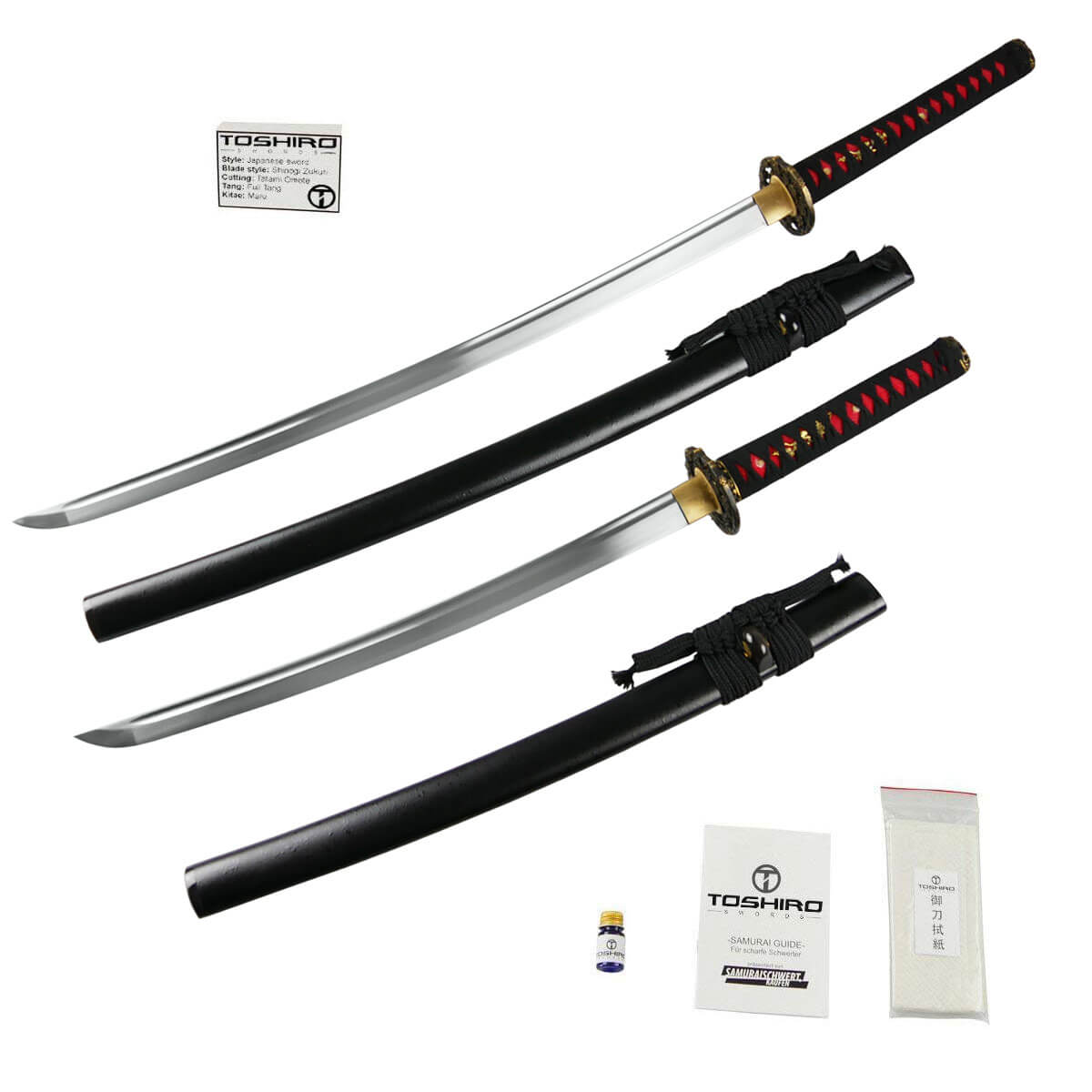 Katana Wakizashi Schwertpaar Daisho Sakura Ishime von Toshiro Swords