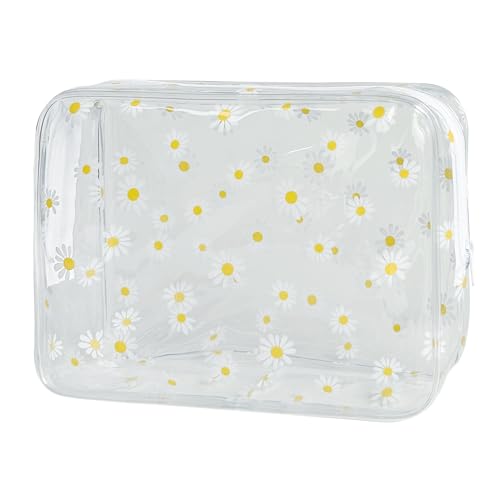 TotePrint Make-up-Tasche mit Blumenmuster, PVC, 25 x 6 x 18 cm, wasserdicht, 2 Stück, Transparent, Modern TotePrint Make-up-Tasche mit Blumenmuster, PVC, 25 x 6 x 18 cm, wasserdicht, 2 Stück, Transparent, Modern von TotePrint