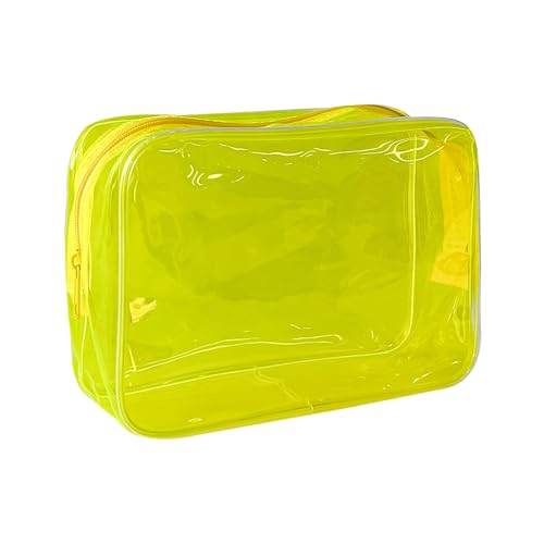 TotePrint Transparente PVC-Kulturbeutel in 1 leuchtenden Farben, große Kapazität (gelb-1 PCS) von TotePrint