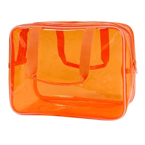 TotePrint Transparente wasserdichte Vinyl-Handtasche Make-up Wasserdicht Schulter Tote Bag 11.8'' ×5.12'' ×8.26'' (DE-A23014-101-2) von TotePrint