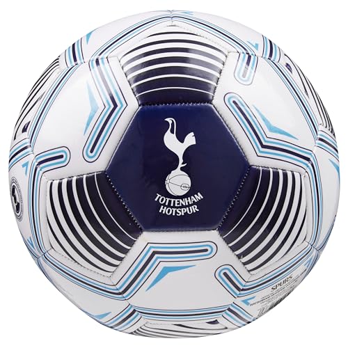 Tottenham Hotspur Fussball Ball, Offiziell Lizenzierter Club Soccer Ball, Fussball Grösse 3, 4 oder 5 - Fussball Geschenke für Fans (Weiß/Blau, Größe 5) von Tottenham Hotspur