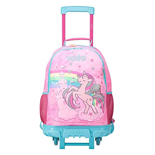 TOTTO Großer Fantasie-Einhorn-Schulrucksack mit Rollen, große Größe von Totto