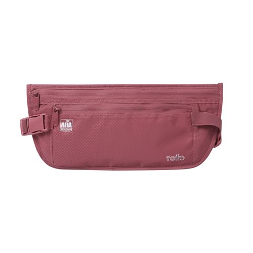 Totto - Reise-Bauchtasche - Security - Deco Rose - Rosa - Mehrere leicht zugängliche Taschen - Reißverschlüsse und Pullers aus Metall, Rosa, core von Totto