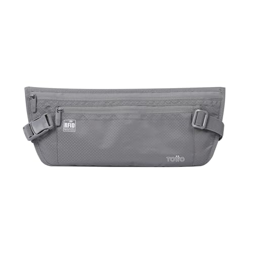 Totto - Reise-Bauchtasche - Security - Titanium - Grau - Mehrere leicht zugängliche Taschen - Metallreißverschlüsse und Pullers, grau, core von Totto
