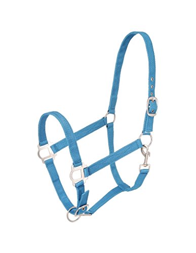 Tough 1 Nylon Halter with Satin Hardware, Turquoise, Horse von Tough 1