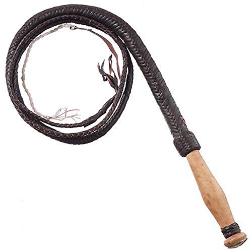 Tough 1 Swivel Handle Hand Braided Bull Whip, Assorted Leather, 6' von Tough 1
