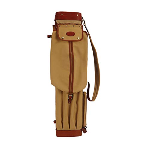 TOURBON Turbon Golftasche im Bleistift-Stil aus Leder und Segeltuch, Golf-Geschenke, Golftaschen von TOURBON