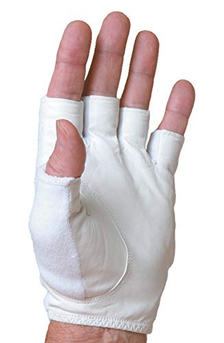 Tourna Tennishandschuh für Herren, halbe Fingergröße, links, Weiß (TGH-M-M-L) von Tourna
