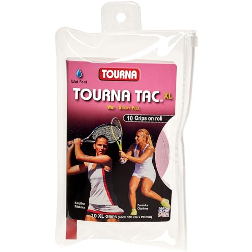 Unique Tennis Griffbänder Tourna Tac Pink 10er Overgrip, One Size von Tourna