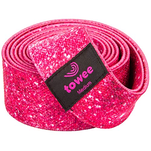 Towee Lange Fitnessbänder, Elastisches Gummiband für Damen Home Gym - Ideale Resistance Bands für Kraft- und Widerstandstraining (Medium, Glitter) von Towee
