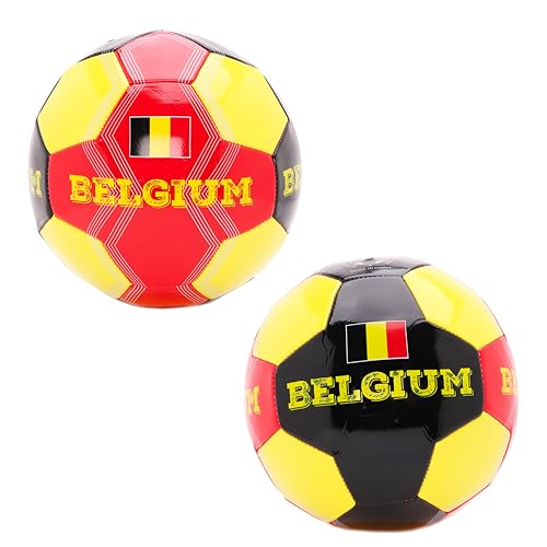 Toyland® Fußball mit Ländermotiv Belgien (8lbs/Größe 5) – Euro und Weltmeisterschaft – Outdoor-Spielzeug – 14 Stile verfügbar – (Belgien) von Toyland