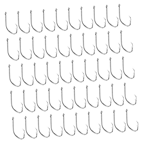 Toyvian 100Stücke Angelhaken Kohlenstoffstahl Kreisförmige Haken für Süß Barbless Design für Verletzte Fische für Bait Ausrüstung von Toyvian