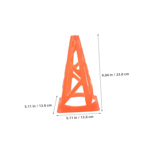 Toyvian 12 Stück Teiliges Trainingsmarkierungsset Hohe Stabile und Leuchtend Orangefarbene Fußballmarkierungskegel für Soccer Basketball Agility-Drills Robust Leicht Transportierbar für von Toyvian