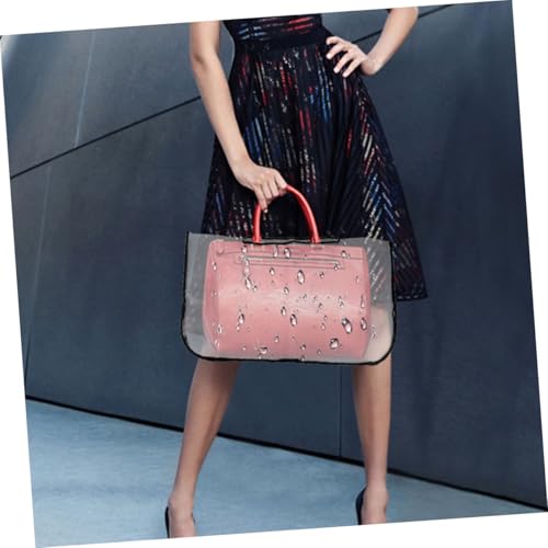 Toyvian 2 Stück Eva Transparente Handtaschen Regenschutzhülle mit Schutzrand Leicht Tragbar für Regen Handtaschen Schützt Stilvoll Design von Toyvian