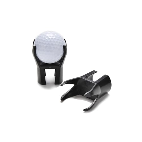 Toyvian 2 Stück Teiliges Golfball aufnahmegerät aus Schwarzem PVC Drehbarer Finger Retriever Passt Standard puttergriffe Rückenschonend Tragbares Trainingstool für Einfaches Aufheben von Toyvian