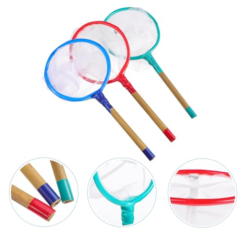 Toyvian 3 STÜCKE Teiliges Aquarium Feinmaschiges Fischernetz Handliches Tragbares Kescher Netz mit Dichtem Fangnetz für Fische und Garnelen Robust und Vielseitig für Zufällige Farbe von Toyvian