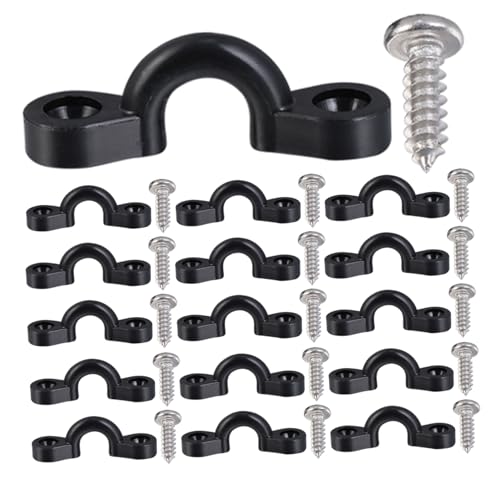 Toyvian 30 Stück Kajakzubehör Augenabdeckung Kajak -Seilhandbuch Kajak -C -Clip Deck Montage Kayak -Speicher -Bungee -System Bungee-Deckschlaufen -Linie Mount Schwarz von Toyvian