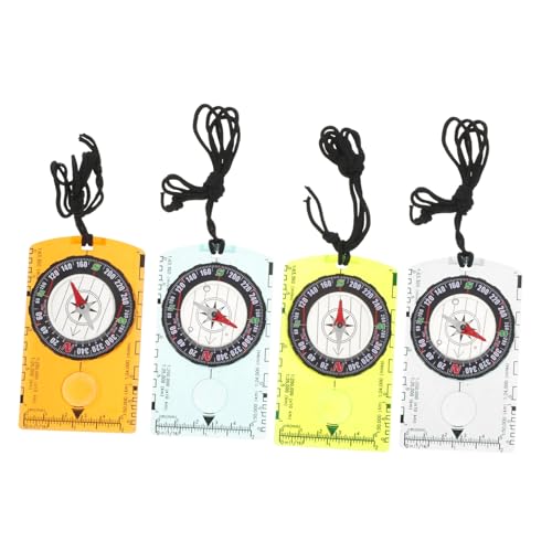 Toyvian 4 Stück Kompassskala Navigationskompass Wanderkompass-Tool Kompass Für Outdoor-Abenteuer Kompass Wandern Überleben Navigationswerkzeug Überleben Multi-Tool Acryl von Toyvian