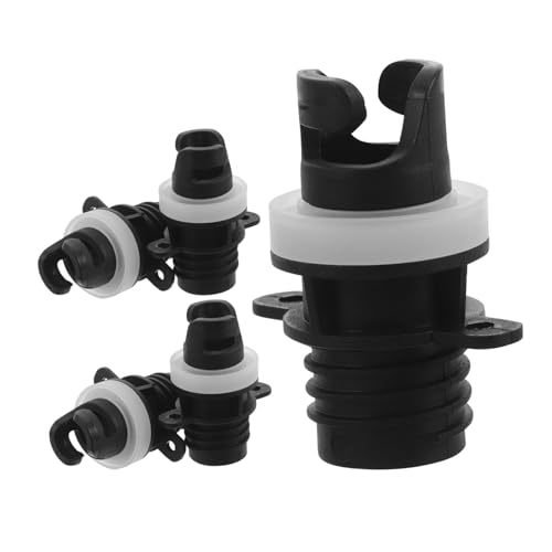 Toyvian 5 Stück Luftpumpenadapter Paddel -Board -Zubehör Aufschlauchbarer Pumpenstecker Luftaufblasadapter Luftventiladapter für Schlauchboote Sup-Ventiladapter PVC Schwarz von Toyvian