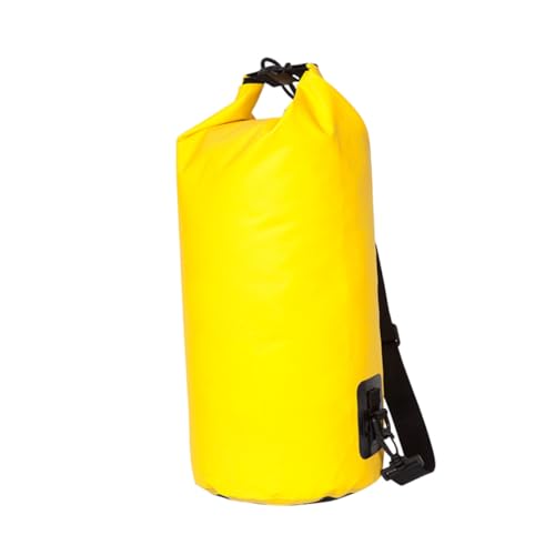 Toyvian Aufblasbarer PVC schwimmbeutel mit Mesh gewebe wasserdichte Rettungstasche für Rafting Kajakfahren Angeln Schwimmen Camping Gelb Leicht und Robust von Toyvian