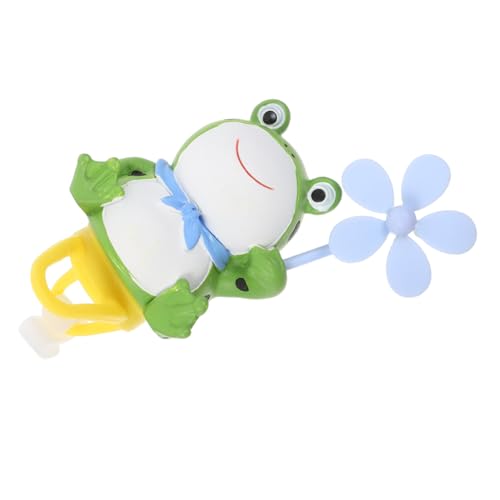 Toyvian Fahrradlenker Dekoration Frosch mit Propeller Handgefertigt Winddrehend Für Fahrrad Einfach zu Montieren Kompaktes Design Niedliches Fahrradzubehör von Toyvian