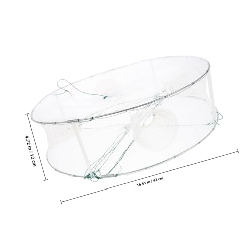 Toyvian Faltbares Krabbennetz Fischreuse aus Langlebigem Pe Material mit Multi Strang Verstärkung Leichtes Praktisches Fischfangnetz für Fluss Seefischen Kompakt für Outdoor Angler von Toyvian