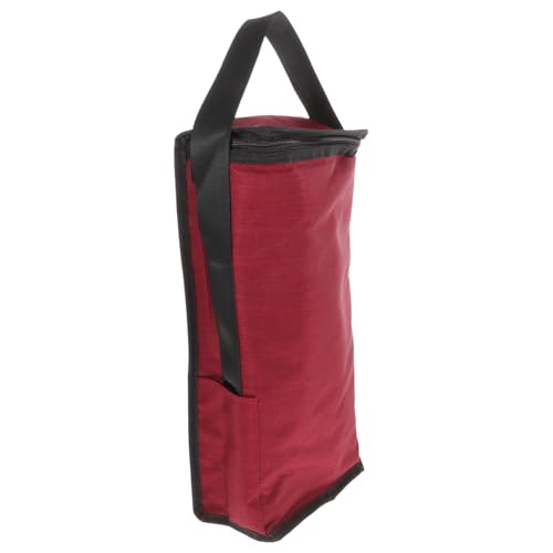 Toyvian Isolierte Weintasche Tragbar Thermotasche Weintragetasche für Picknick Camping Reise Rot Padded Schutz Temperaturschutz Weinflaschentasche von Toyvian