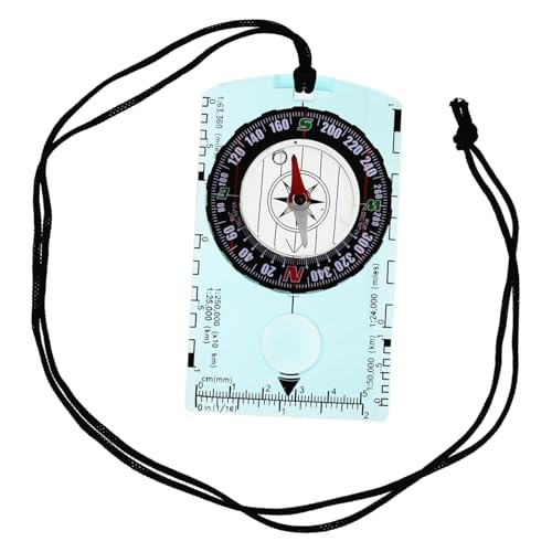 Toyvian Outdoor Kompass mit Integrierter Kartenlineal Multifunktionaler Kompass für Camping Präzise Navigation Robustes Langlebiges Design für Rucksacktouren und Orientierung von Toyvian