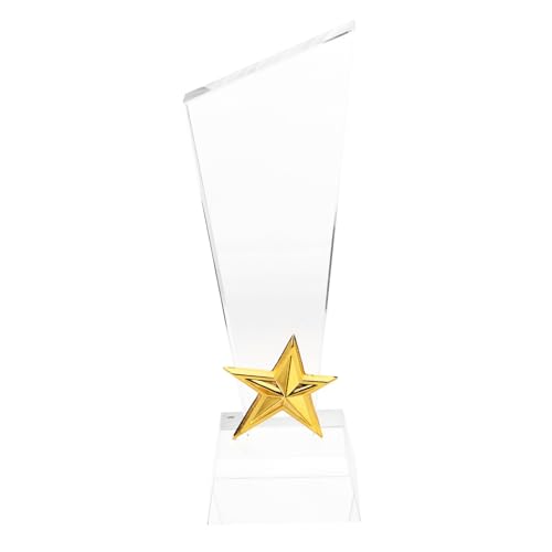 Toyvian Partytrophäe Wettkampftrophäe Klassenzimmer Belohnungen Kristall Abschlussplakette Sporttrophäe Party Award Trophäe Sterntrophäe Award Fußballtrophäe Trophäe Für von Toyvian