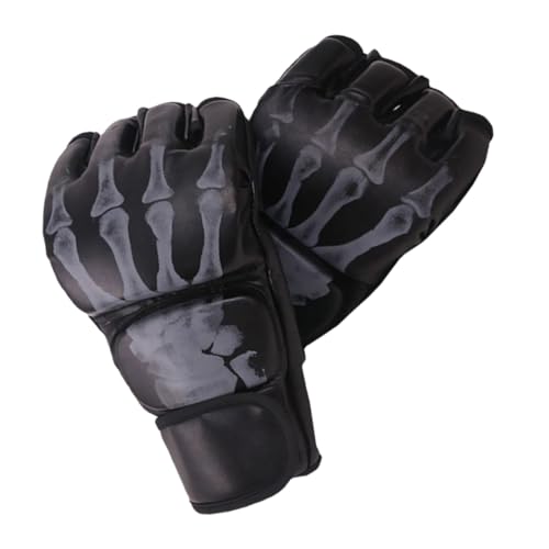 Toyvian Professionelle Atmungsaktive Half Finger Boxhandschuhe mit Verstellbarem Breitem Handgelenkband für Stoßdämpfung und Komfort Geeignet für Sparring und Intensives Boxtraining von Toyvian
