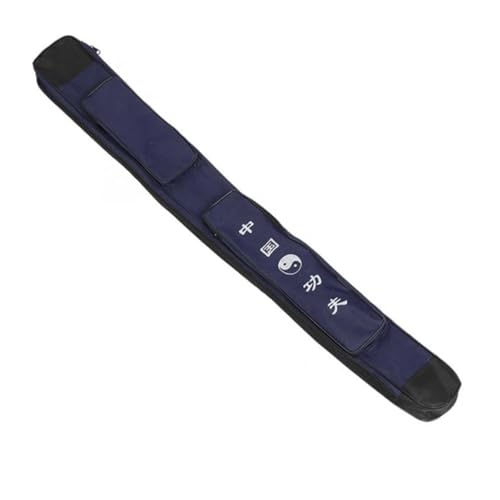 Toyvian Thickened Canvas Tai Chi Schwerttasche Blau Wasserdichtes Langschwert aufbewahrungsetui mit Kleinem Außenfach Robuste Einlagige Schwerthülle Leicht Tragbare Schwertschutzabdeckung von Toyvian