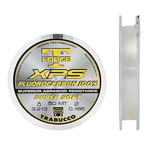 Trabucco Angelschunr Fluorocarbon XPS T-Force 0.185 mm 50 m Fluorocarbon Meer Spinning Surfcasting Forelle Bolo See von Trabucco