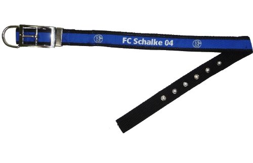 Trade Con Hundehalsband groß FC Schalke 04, Blau/Weiss, 45-60 cm lang von Trade Con