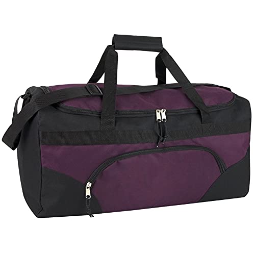 40 Liter, 55,9 cm große Reisetasche für Damen und Herren, große Reisetasche mit Schultergurt, Abschnitten, violett, Reisen von Trail maker