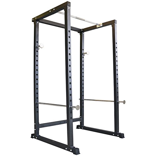 Train Hard Power Rack Squat Cage Kraftstation mit Klimmzugstange, erweiterbar mit Latzug, zertifizierte Premium Qualität nach EN957, 400 kg belastbar! von Train Hard