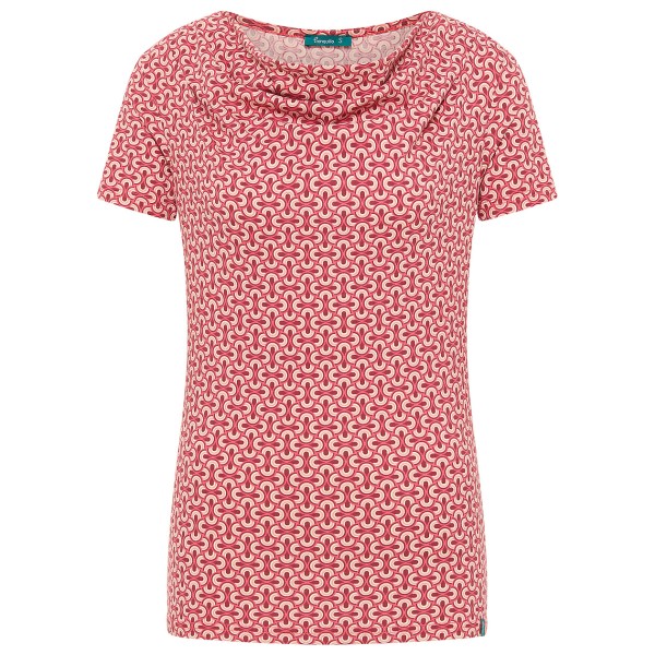 Tranquillo - Women's Stretch-Jersey mit Wasserfallausschnitt - T-Shirt Gr L rosa von Tranquillo