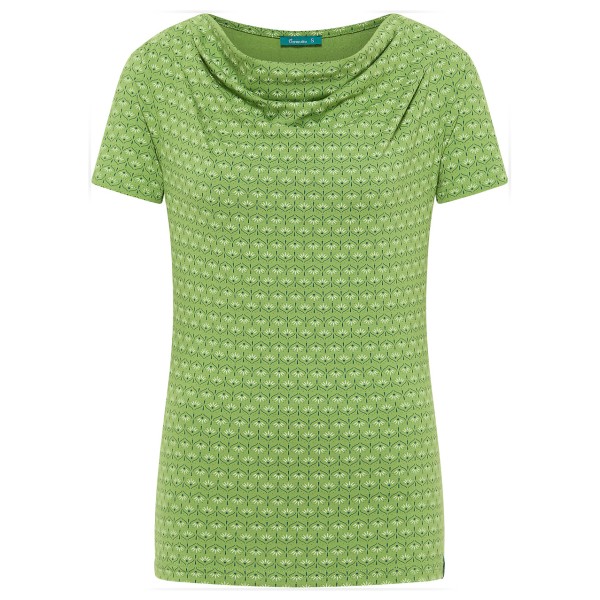 Tranquillo - Women's Stretch-Jersey mit Wasserfallausschnitt - T-Shirt Gr XS grün von Tranquillo