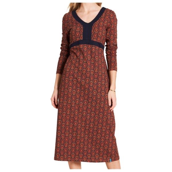 Tranquillo - Women's Tailliertes Jersey-Kleid - Kleid Gr XS braun/rot von Tranquillo