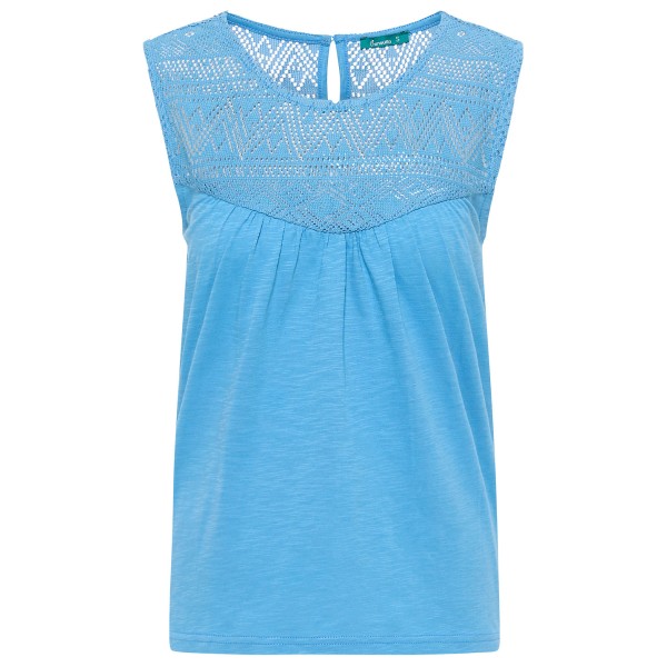 Tranquillo - Women's Top mit Spitzendetails - Top Gr L blau von Tranquillo