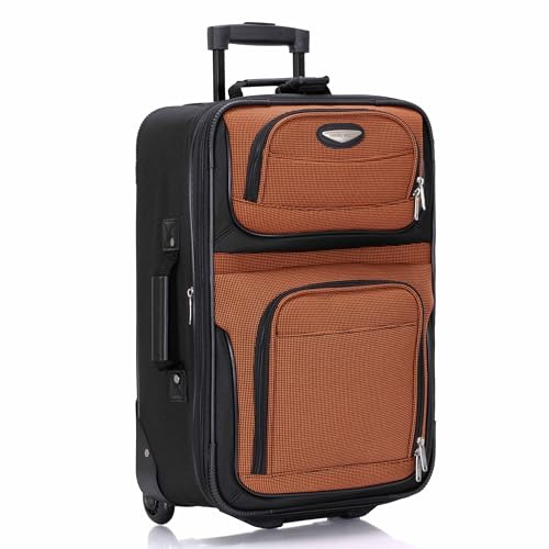 Travel Select Amsterdam Erweiterbares Rollgepäck, Orange, Checked-Large 29-Inch, Amsterdam Erweiterbares Rollgepäck von Travel Select