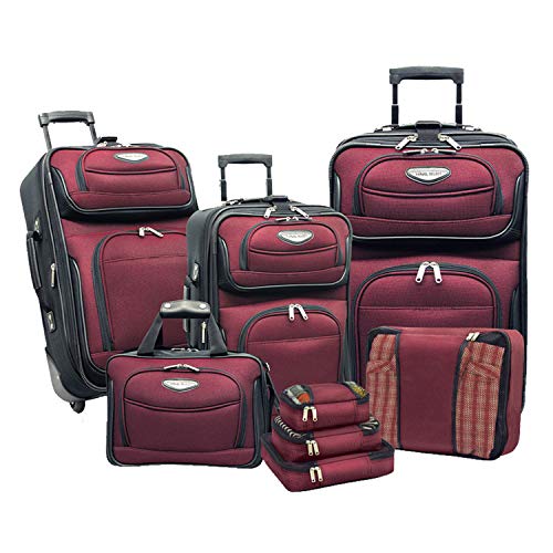 Travel Select Amsterdam Erweiterbares aufrechtes Gepäck, burgunderfarben, 8-Piece Set, Amsterdam Erweiterbares aufrechtes Gepäckstück von Travel Select