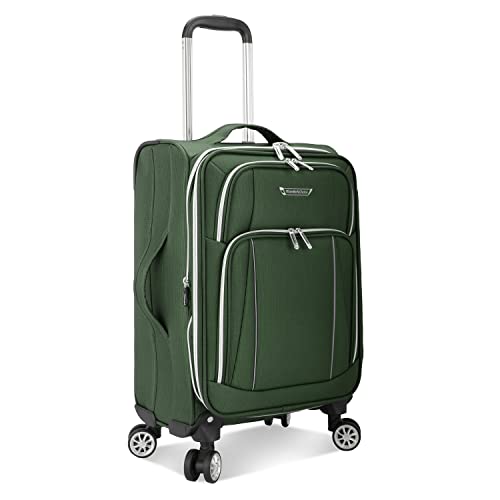 Traveler's Choice Lares Softside Erweiterbares Gepäck mit Spinner-Rädern, Grün, 2 Piece Luggage Set, Lares Softside Erweiterbares Gepäck mit Spinnrollen von Traveler's Choice