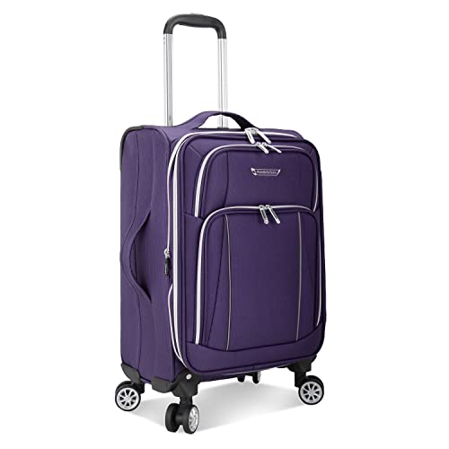 Traveler's Choice Lares Softside erweiterbares Gepäck mit Spinner-Rädern, violett, Checked 31-Inch, Lares Softside Erweiterbares Gepäck mit Spinnrollen von Traveler's Choice