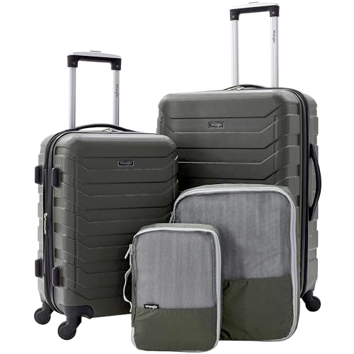 Wrangler Elysium Gepäck- und Packwürfel-Set, Grün, 4 Piece Set, Elysium Gepäck- und Packwürfel-Set von Wrangler
