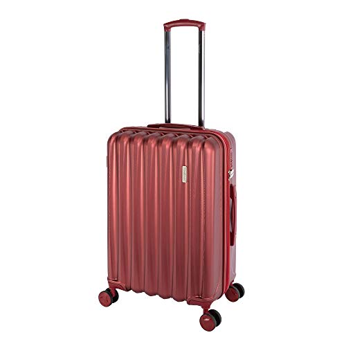 Travelhouse - Porto - Hartschalen-Koffer Koffer Trolley Rollkoffer Reisekoffer Erweiterbar, 4 Rollen, 66 cm, 70 Liter, Rot von Travelhouse