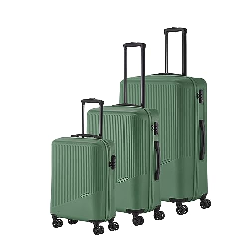 travelite 4-Rad Koffer Set 3 teilig Größen L/M/S, Gepäck Serie BALI: ABS Hartschalen Trolleys mit TSA Kombinationsschloss (Handgepäck Koffer ohne TSA) von Travelite